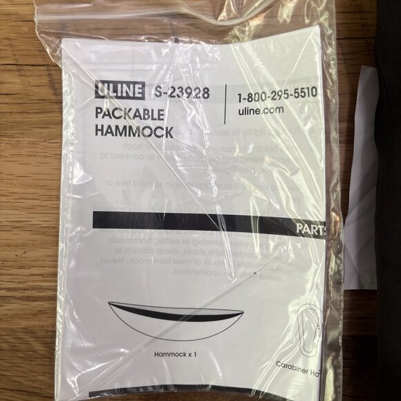 ULINE Packable Hammock S-23928 Outdoor Camping Gear NEW - Picture 2 of 3